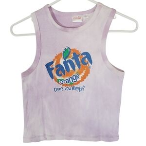1339 * Coca Cola Orange Fanta Graphic Crop Tank Purple Size L